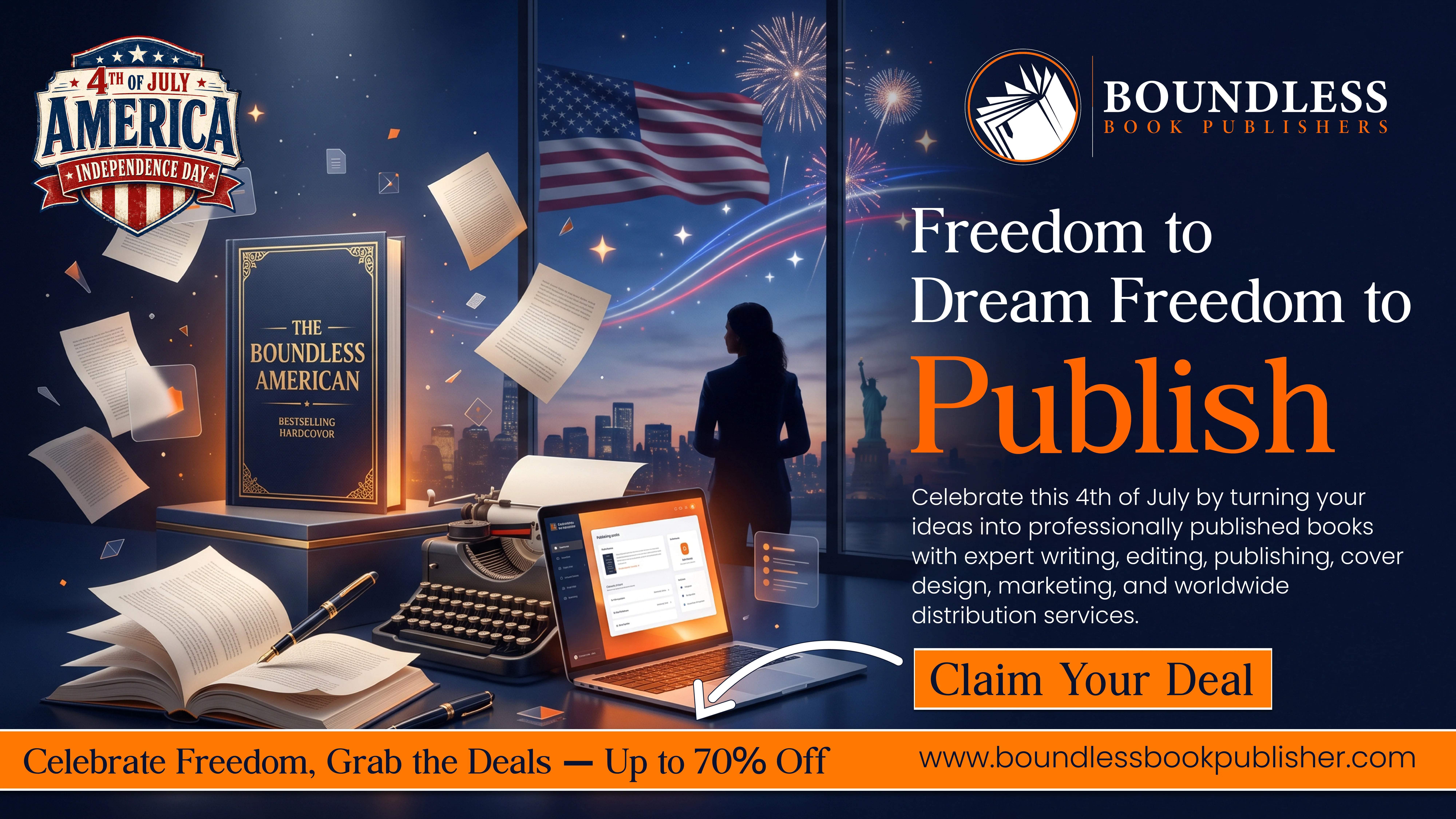 4th July Boundless Book Publishers Offer
